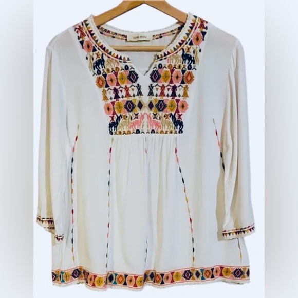 Anthropologie Tops - Nare Moda Embroidered long sleeve top Sold by Anthropologie